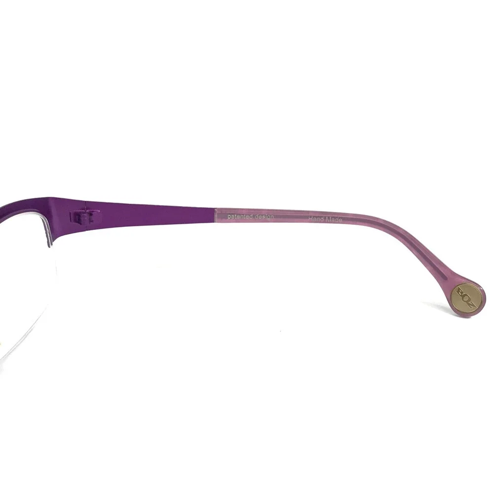 BOZ Eyeglasses Frames VIM 7070 Purple Cracked Earth Pattern Crystals 52-18-135